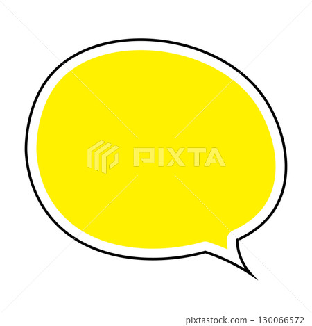 Simple speech bubble illustration on white background 130066572