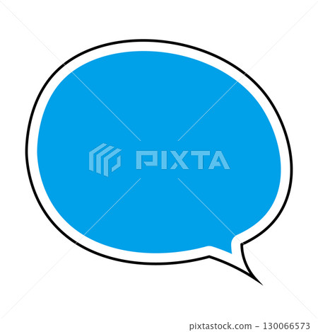 白色背景上的簡單語音氣泡圖 130066573