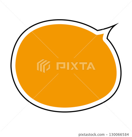 Simple speech bubble illustration on white background Simple speech bubble illustration on white background 130066584