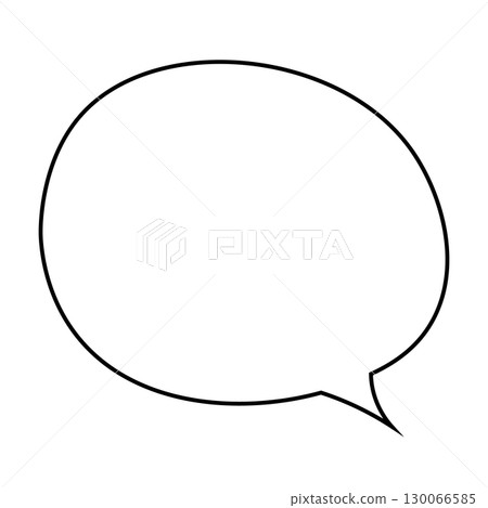 Simple speech bubble illustration on white background 130066585