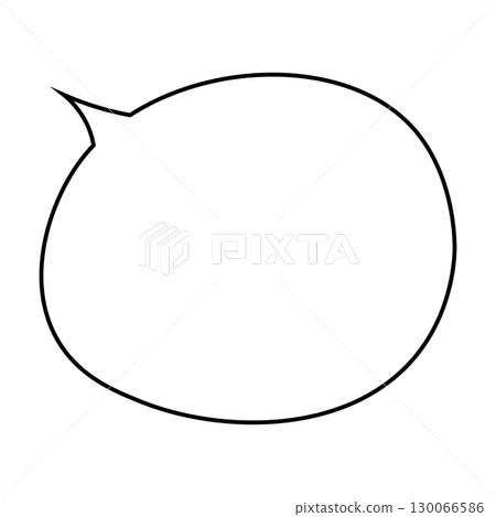 Simple speech bubble illustration on white background Simple speech bubble illustration on white background 130066586