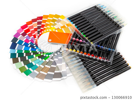 Vibrant Color Wheel Guide with Professional Marker Set for Creative Design Projects Vibrant Color Wheel Guide with Professional Marker Set for Creative Design Projects 130066910