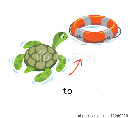 Preposition.. Turtle swim TO the lifebuoy Preposition.. Turtle swim TO the lifebuoy 130066919