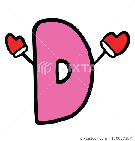 Hand drawn Christmas design of alphabet letter D with Santa glove for festive font, typography, winter season, campaign badge, initials, name, patch, calligraphy, sticker, cartoon text, message Hand drawn Christmas design of alphabet letter D with Santa glove for festive font, typography, winter season, campaign badge, initials, name, patch, calligraphy, sticker, cartoon text, message 130067197