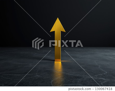 Single Upward Arrow. Direction and Focus Single Upward Arrow. Direction and Focus 130067418