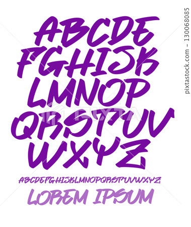 Graffiti font - Hand written - Vector alphabet Graffiti font - Hand written - Vector alphabet 130068085