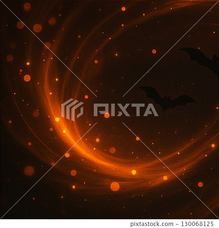A fantastic Halloween-style light background with flying bats 130068125
