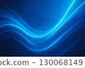 A fantastic abstract background with flowing blue light lines 130068149