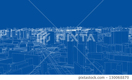 Urban modern landscape. Vector rendering of 3d Urban modern landscape. Vector rendering of 3d 130068870