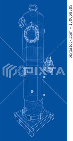 Industrial tank. Vector rendering of 3d 130068885
