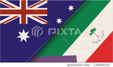 Flags of Australia and Equatorial Guinea. Australian and Equatorial Guinea 130069107