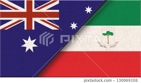 Flags of Australia and Equatorial Guinea. Australian and Equatorial Guinea 130069108