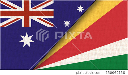 Flags of Australia and Seychelles. Australian and Seychellois national flags 130069138