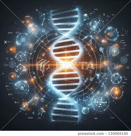 representation of the dna double helix 130069180
