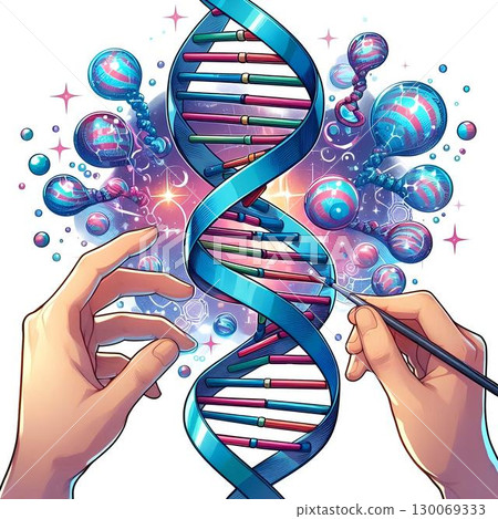representation of the dna double helix 130069333
