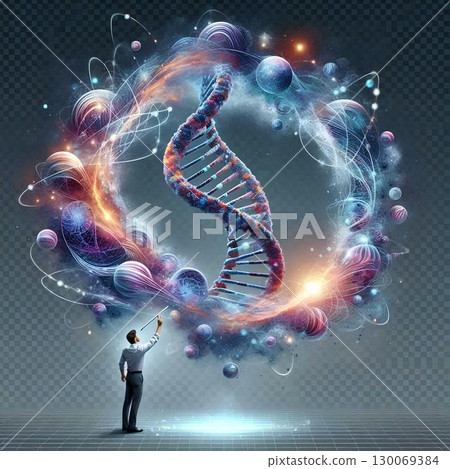 representation of the dna double helix 130069384