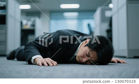 商人工作累了,在辦公室暈倒了(疲憊、絕望、失敗感、突發疾病) 商人工作累了,在辦公室暈倒了(疲憊、絕望、失敗感、突發疾病) 130070328