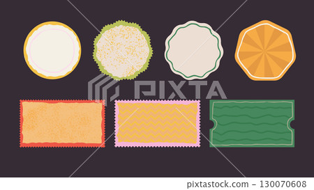 Vintage Label Sticker Tag Postage Packaging Textured Badge Vintage Vector Set Coupon For Shop Sale Vintage Label Sticker Tag Postage Packaging Textured Badge Vintage Vector Set Coupon For Shop Sale 130070608