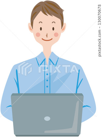 使用電腦、遠距工作、投資的人 130070678