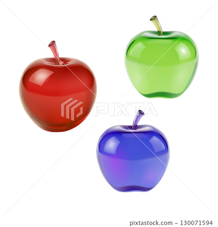 Three glossy apple icons. Shiny fruit illustration health nutrition nature art. Food juice cooking education web design. Glossy style white background vector illustration Three glossy apple icons. Shiny fruit illustration health nutrition nature art. Food juice cooking education web design. Glossy style white background vector illustration 130071594