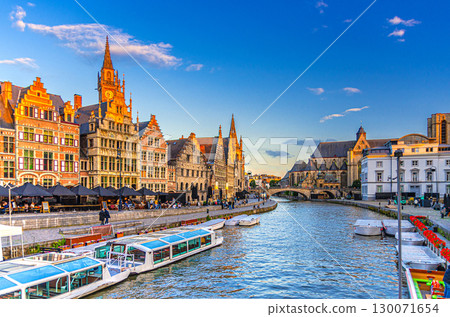 Historic city center of Ghent town 130071654