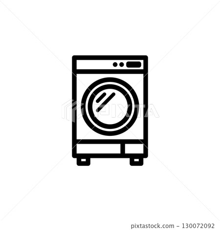 簡單的洗衣機圖標 簡單的洗衣機圖標 130072092