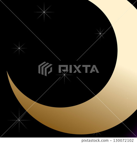 golden moon illustration 130072102