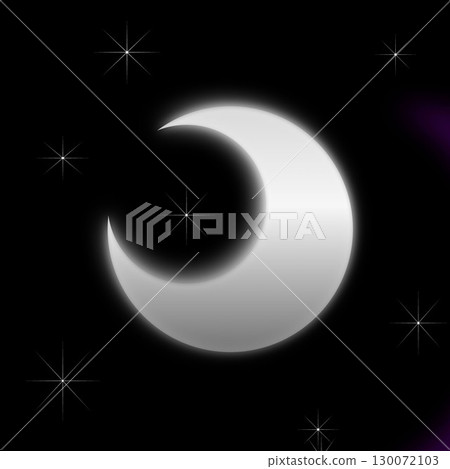 Moon and night sky illustration 130072103