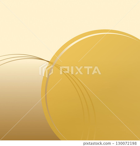 Gold simple background illustration with golden circle 130072198