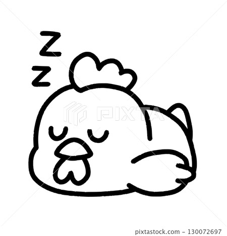 睡雞線描 130072697