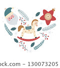 christmas heart shape composition 130073205