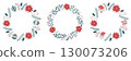 Set of Christmas wreaths. 130073206