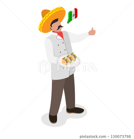 3D Isometric Flat Vector Set of Male And Female Chefs, Showcasing Unique Culinary Heritage From Around The World. Item 2 3D Isometric Flat Vector Set of Male And Female Chefs, Showcasing Unique Culinary Heritage From Around The World. Item 2 130073798