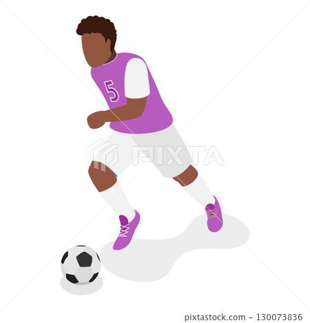 3D Isometric Flat Vector Set of Soccer Players, Diverse Football Characters. Item 4 3D Isometric Flat Vector Set of Soccer Players, Diverse Football Characters. Item 4 130073836
