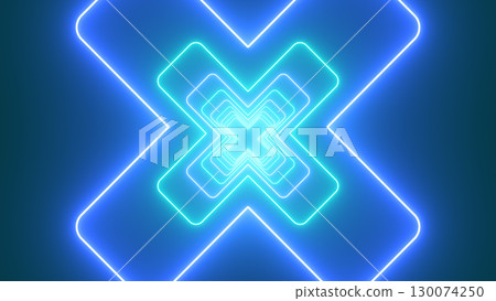 Blue cross mark loop tunnel 130074250