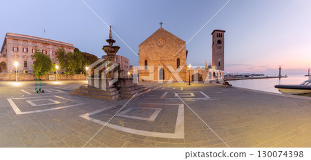 Evangelismos Church in Rhodes, Greece at sunrise Evangelismos Church in Rhodes, Greece at sunrise 130074398
