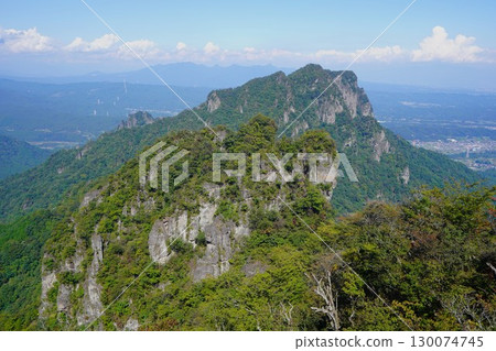 The ridgeline from Mount Higashidake on Mount Kinto in Mount Myogi to Mount Hakuun 130074745