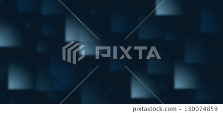 Dark blue abstract background with blurred gradient squares and subtle noise texture creates modern minimalist backdrop 130074859