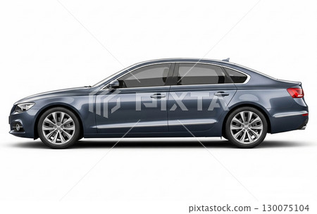 Metallic blue sedan car Metallic blue sedan car 130075104