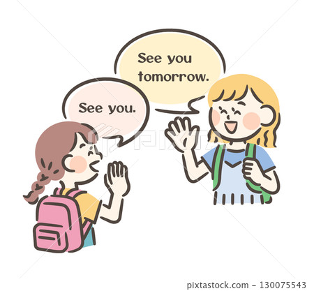 Children greeting in English 130075543