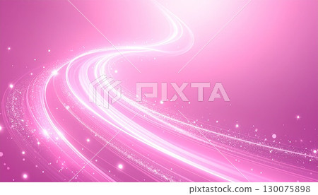 Romantic background with pink light particles flowing. Elegant and lovely bridal material. 130075898