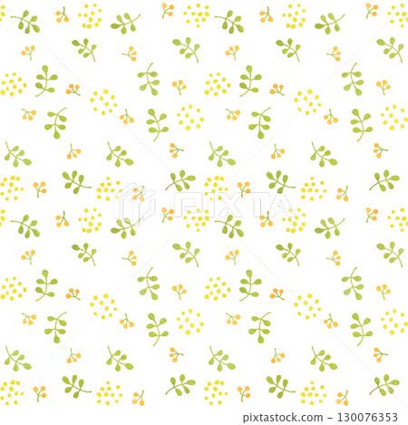 Hand-drawn botanical seamless pattern 130076353