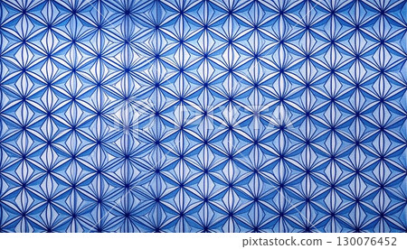 青花麻葉紋,清爽的日式花紋背景 青花麻葉紋,清爽的日式花紋背景 130076452