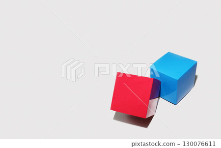 Two cute red and blue paper boxes Two cute red and blue paper boxes 130076611