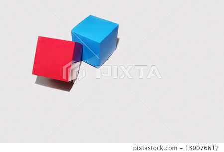 Two cute red and blue paper boxes Two cute red and blue paper boxes 130076612