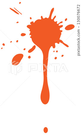 Vibrant Orange Paint Splash Vector 130076672