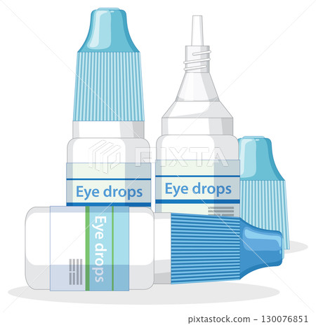 Assorted Eye Drop Bottles Vector Illustration Assorted Eye Drop Bottles Vector Illustration 130076851