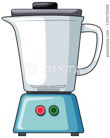 Cartoon Style Electric Blender with Control Buttons 130076988