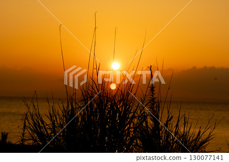 Sunset over the sea 130077141