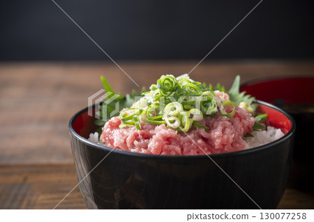 Negitoro on a bowl 130077258